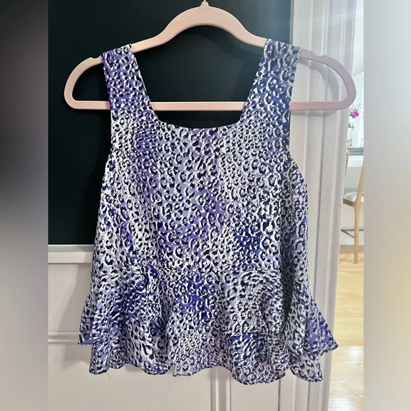 Rebecca Taylor tank size 0 flowy peplum.​​ - Picture 3 of 5